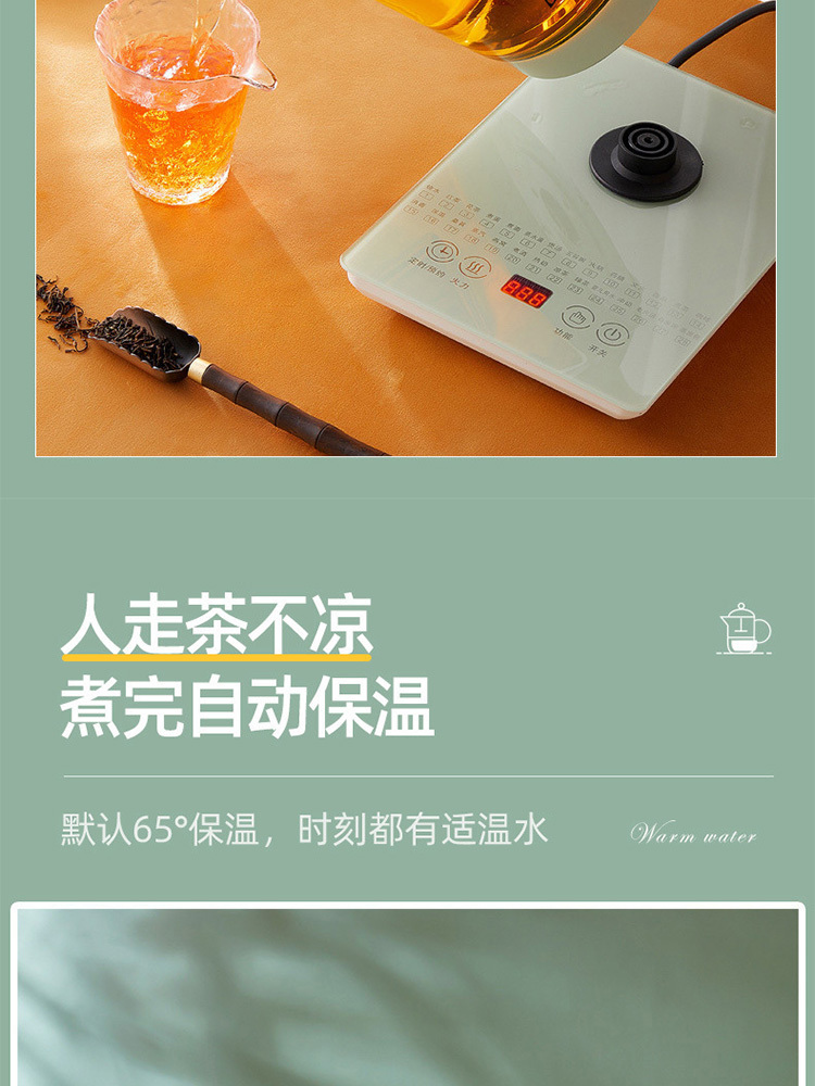 【28大功能】半球多功能养生壶家用壶煮茶壶·浅绿