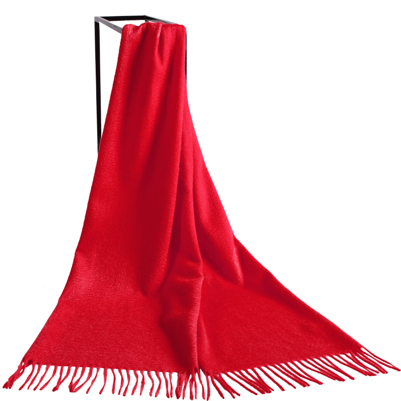 羚羊早安 2020羊绒围巾-gr202·红色