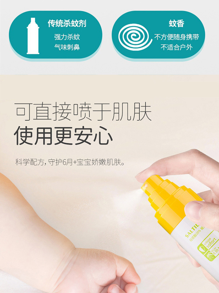闪客驱蚊液驱蚊喷雾便携户外防蚊虫叮咬驱蚊水20%羟哌酯无香50ml*2