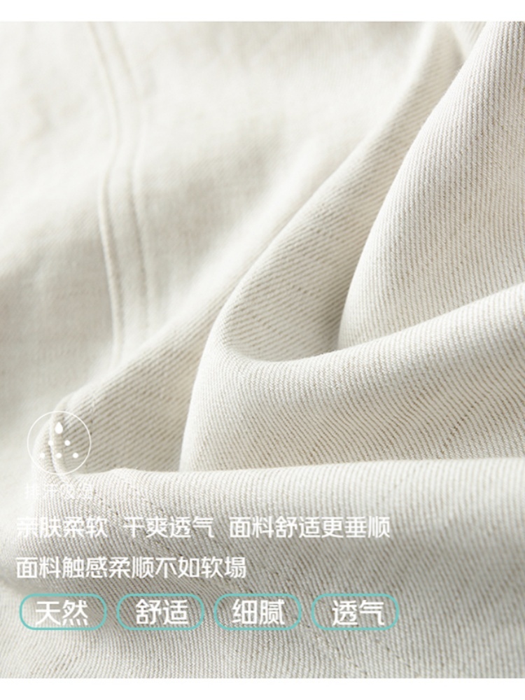 【大牌代工厂出品】和顺圣天丝亚麻休闲阔腿裤26008·麻本色