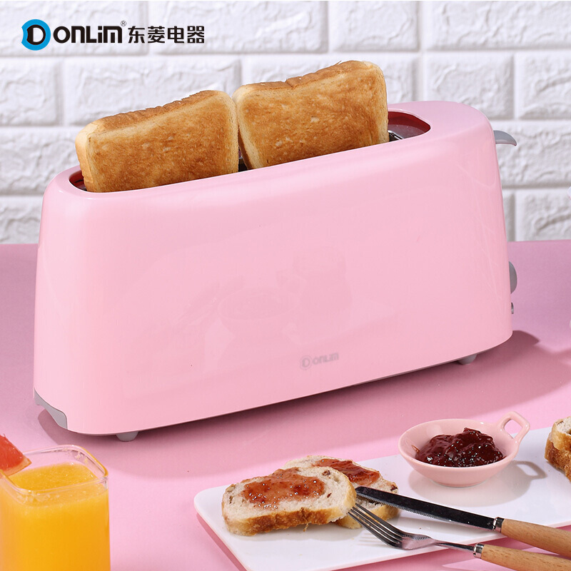 东菱（Donlim）烤面包机多士炉家用早餐机全自动双面烘烤迷你TA-8150·粉色