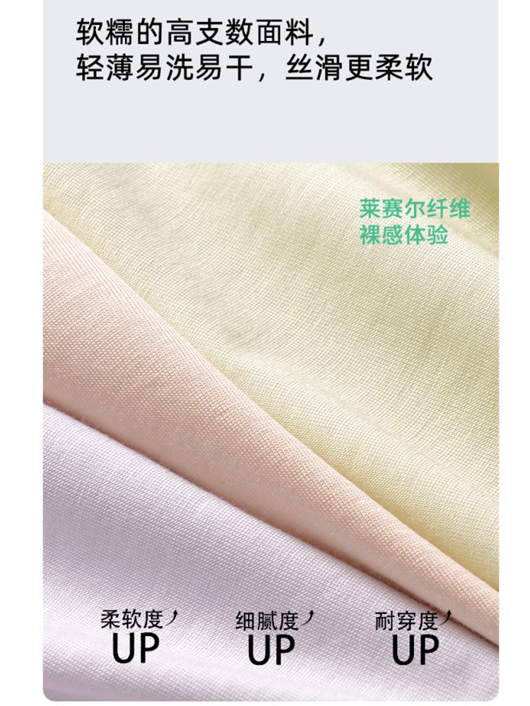 皮尔卡丹柔边莱赛尔女士内裤组3盒