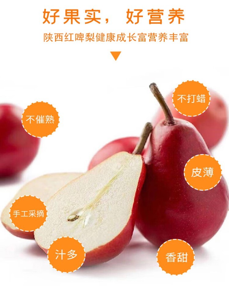 顺丰快递陕西红啤梨4.5斤净重