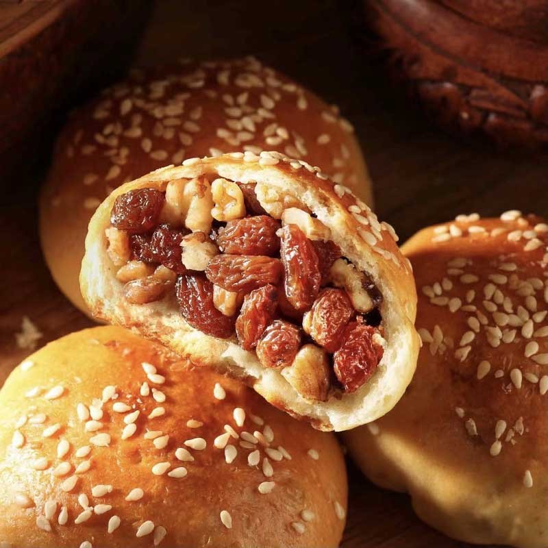 果仁烤馕新疆干果坚果葡萄干核桃仁馕1000g盒