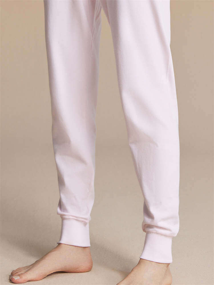 纤丝鸟舒适全棉系列女士单裤2条组·浅粉色