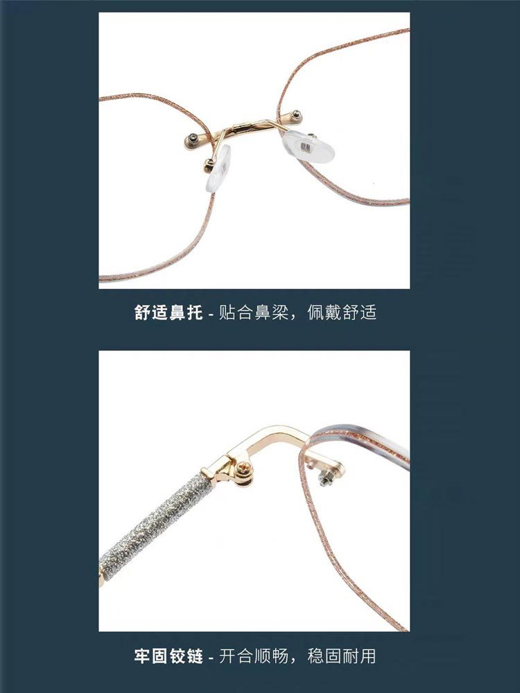 超好看细闪金边大框减龄高清老花镜6002#·金色