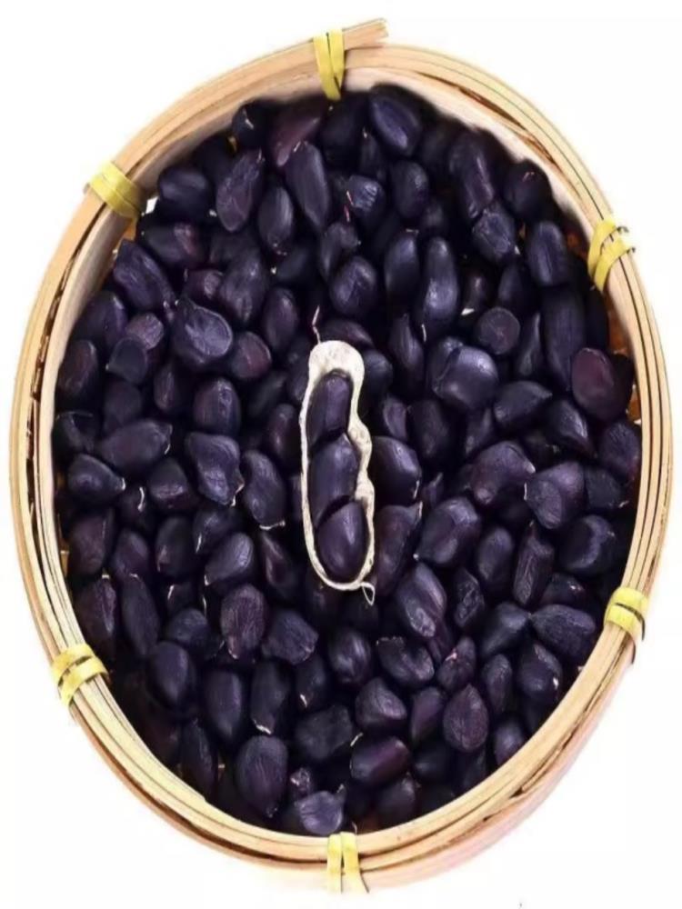 富硒黑花生仁 500g*2罐 不带壳黑花生米黑衣花生黑衣花生