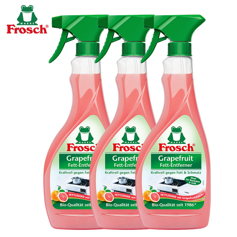 Frosch德国进口西柚厨房重油污清洁喷剂500ml*3