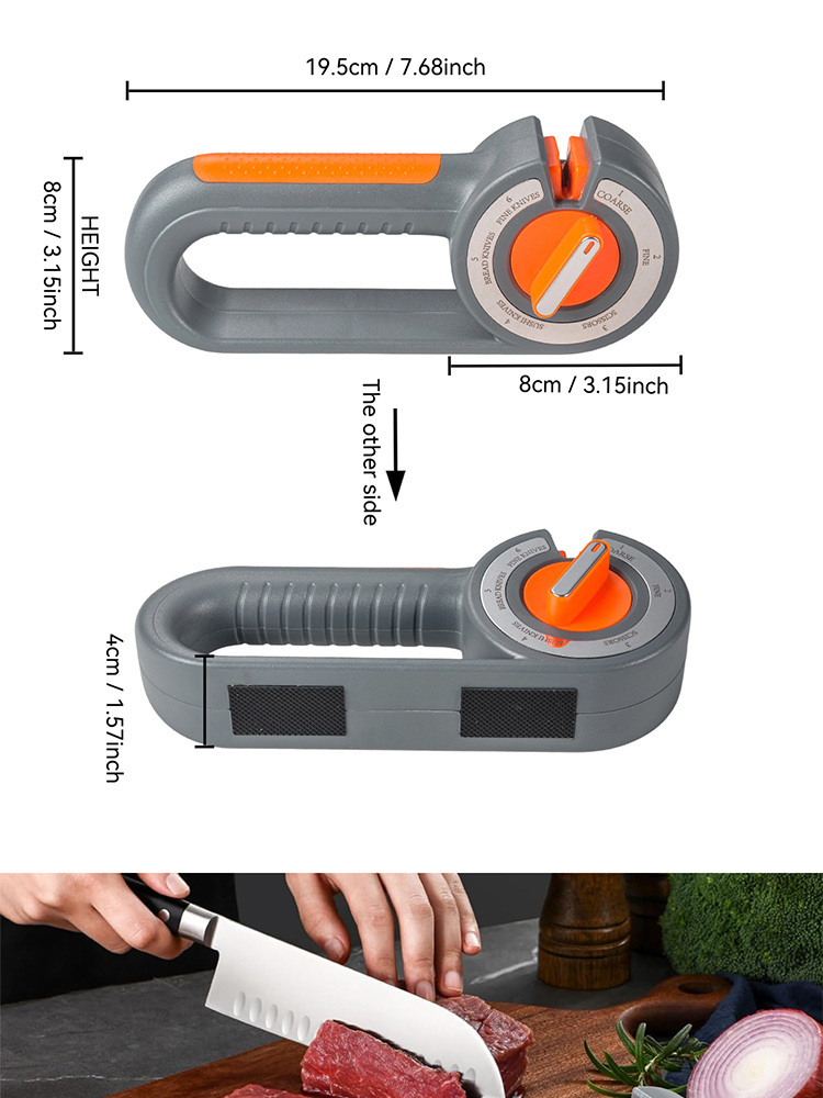 钨钢磨刀器厨房快速磨刀神器·灰绿色