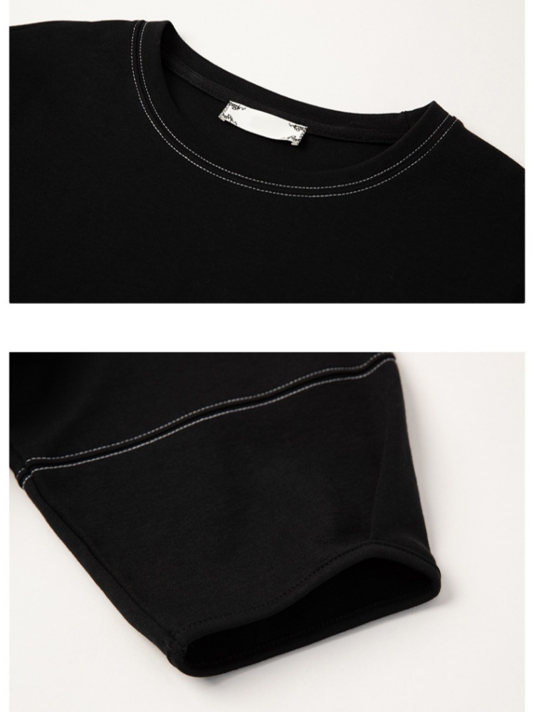 【90棉】凯诗帕宽松中袖T恤6433·黑色