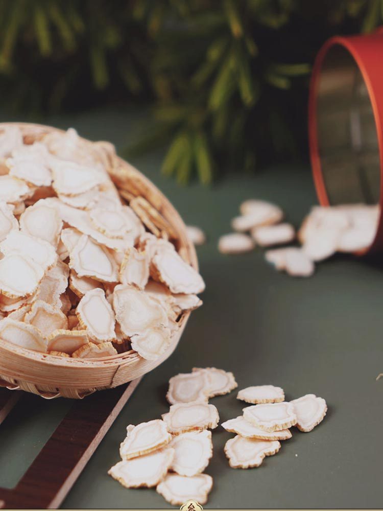 白参片100g（桶装）1.2cm