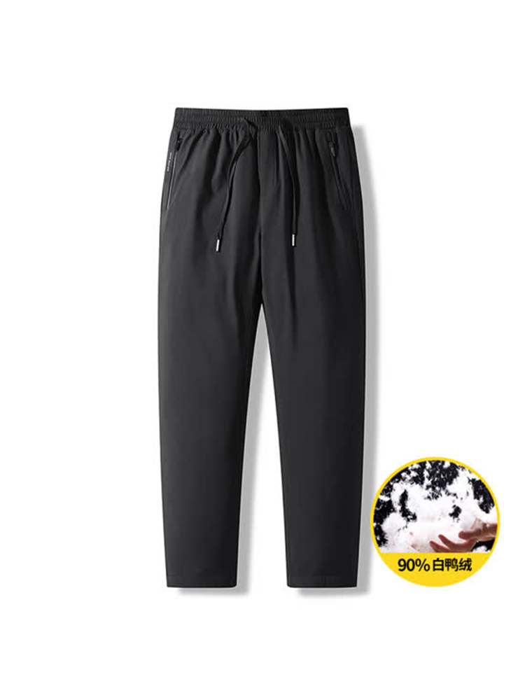 砍款清仓 男女同款90白鸭绒羽绒裤(束口/平口可选)·黑色束口款