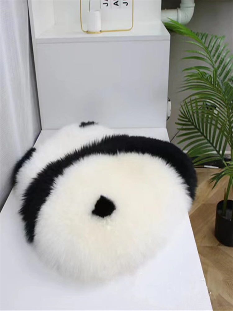 【优柔优】澳洲进口纯羊毛熊猫款多用垫