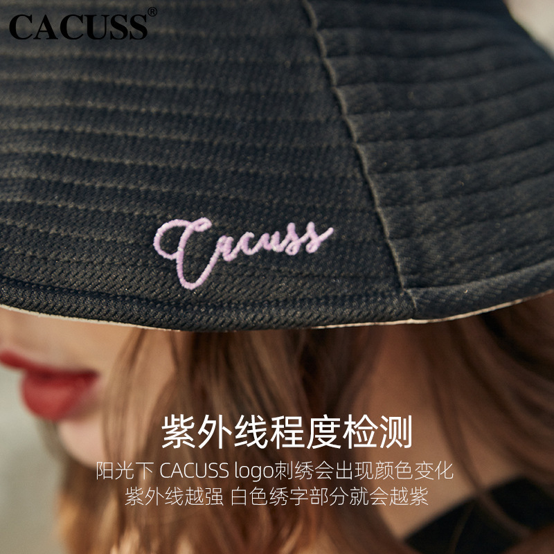 CACUSS双面戴防紫外线遮阳帽C0266·藏青+黄色