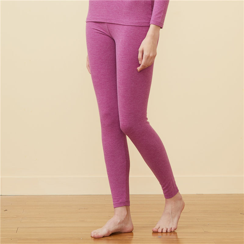 纤丝鸟暖焱舒暖女士全双层保暖裤·麻幽紫