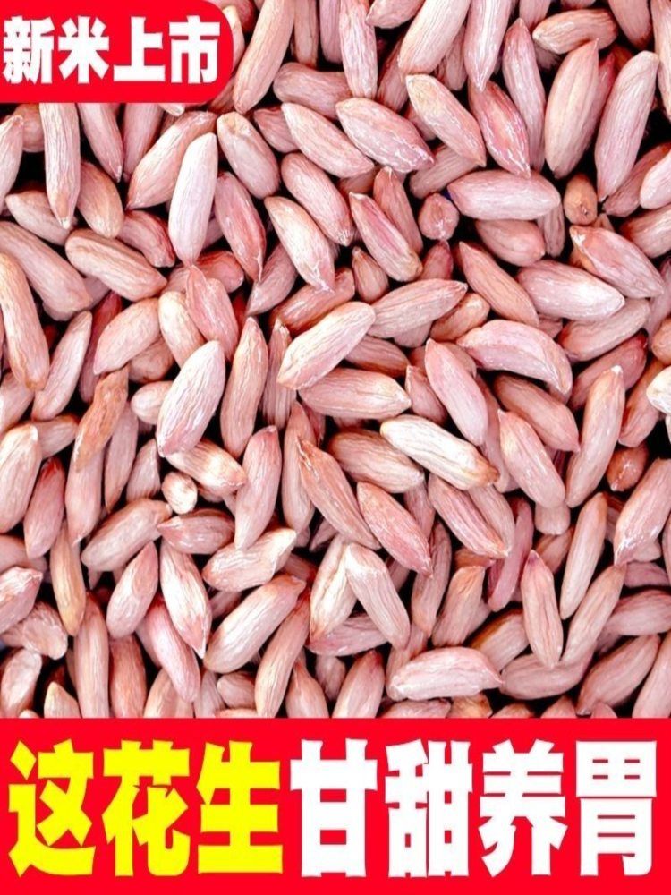 瘪粒花生 500g*4袋 新鲜干瘪小粒瘪子红皮仁养胃农家