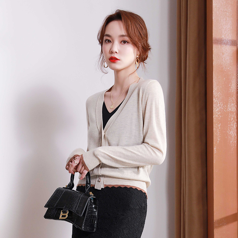 丁摩羊毛外穿打底衫079-093·093雪米杏