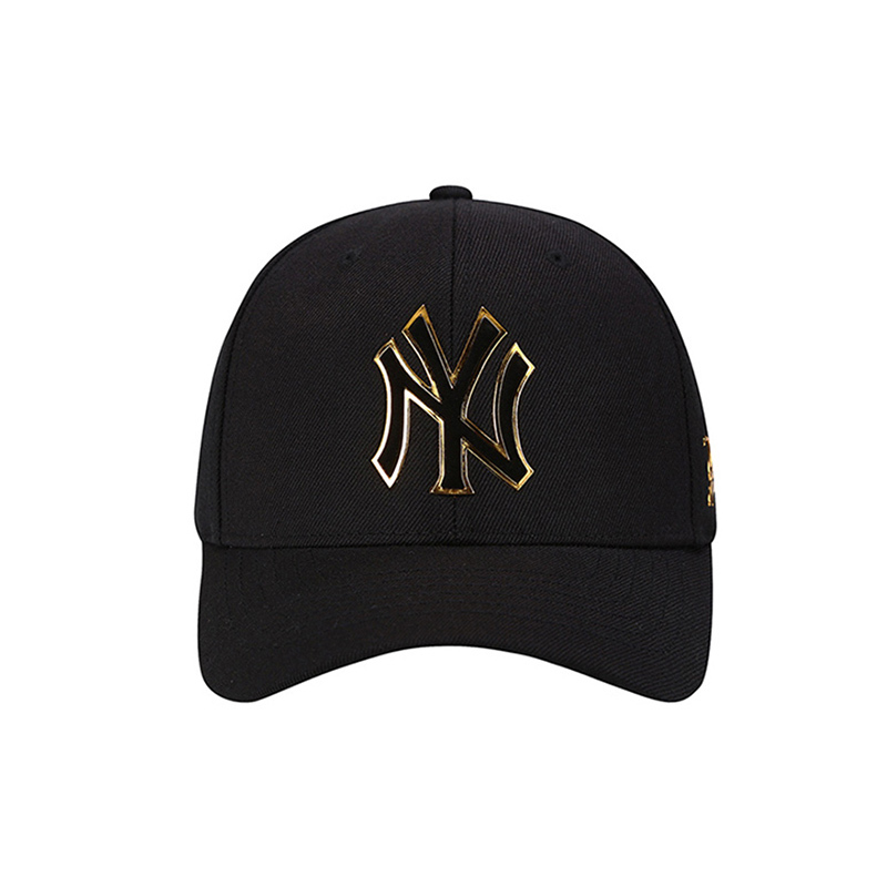 MLB美职棒棒球 黑标金边侧压胶帽子32CP05831-50L·黑色黑标金边侧压胶