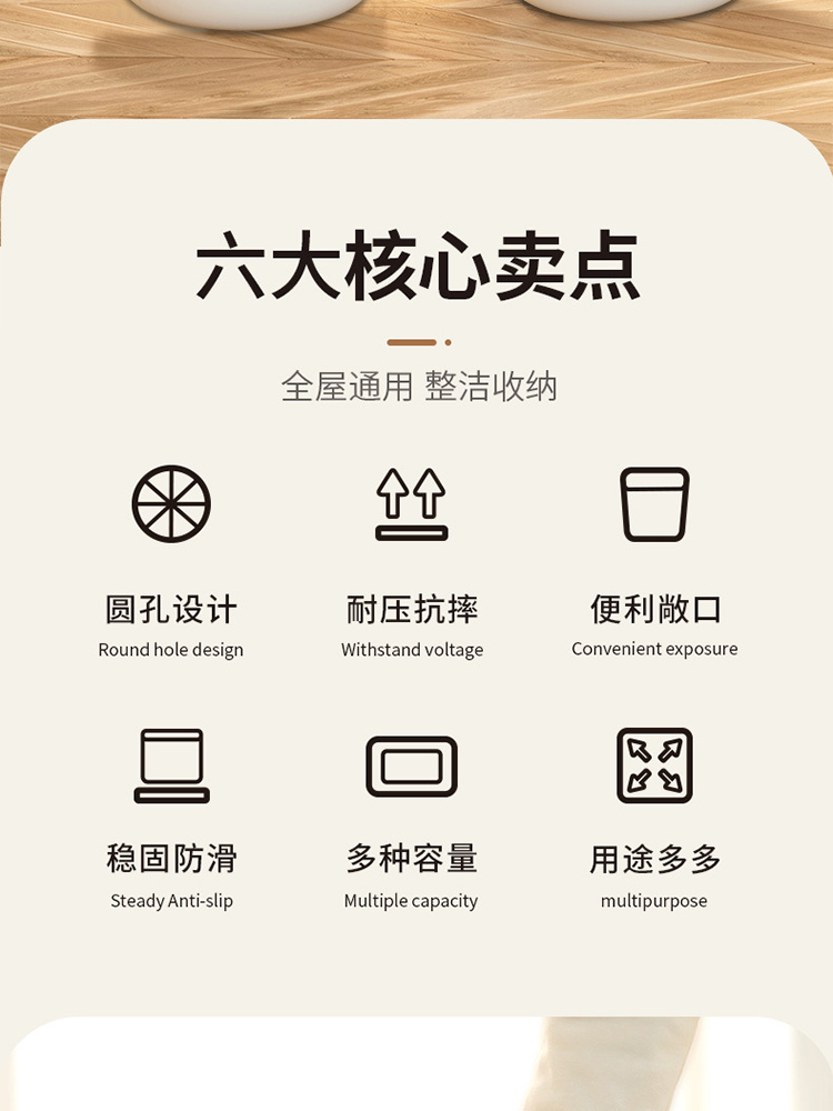 FaSoLa·家用无盖垃圾桶客厅圆形大号纸篓12L