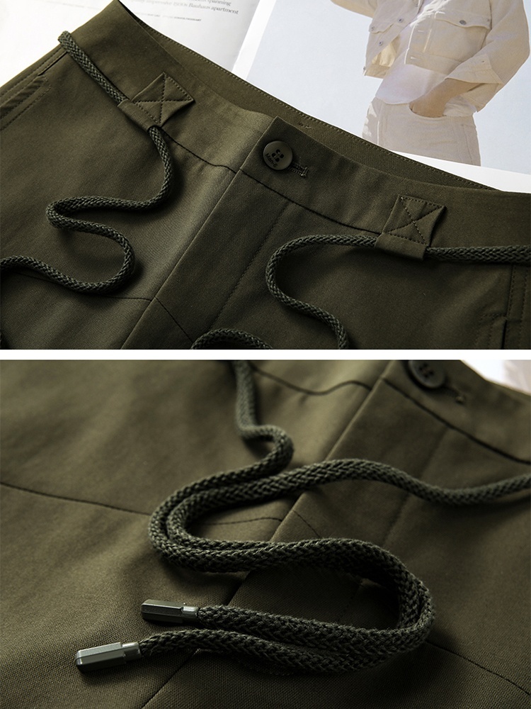 【大牌代工厂出品】和顺圣休闲弯刀裤26010·深绿色