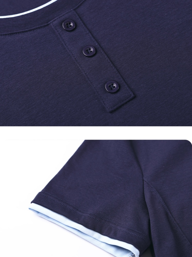 【92精梳棉】轩凌子撞色圆领修身短袖T恤S82620090·深花灰