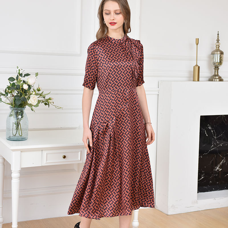 恒源祥fazeya纯桑蚕丝823真丝女裙·823-1红色