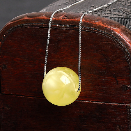 老冯记蜜蜡妖白单珠项链15mm路路通款路路通款所有评论