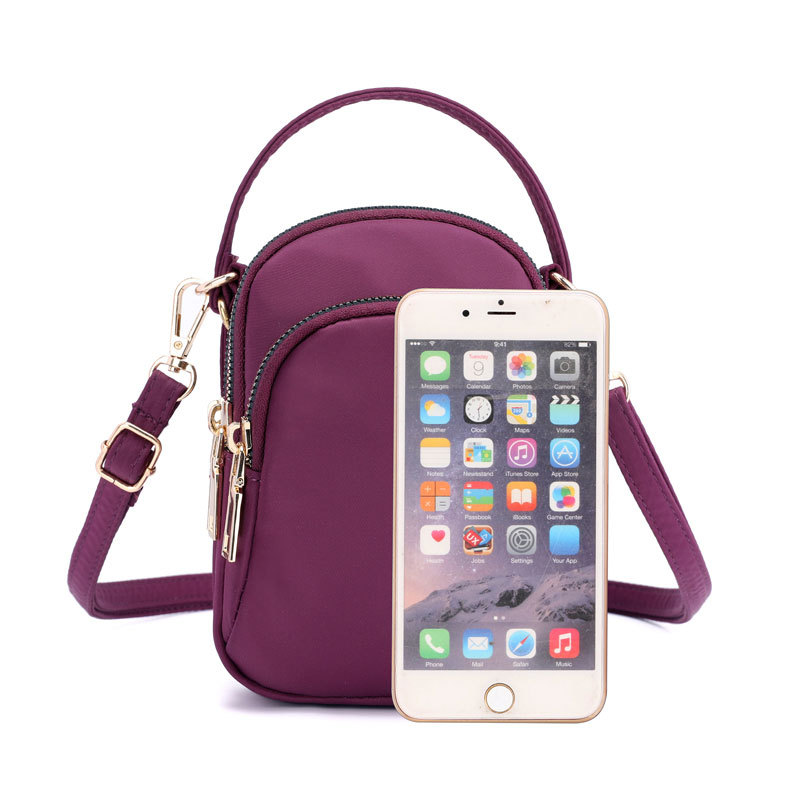絮笈  尼龙防水手机零钱包·紫色