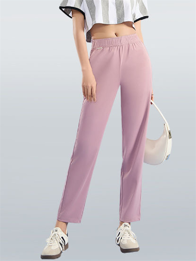 纤丝鸟时尚外穿系列女士冰感裤·粉色