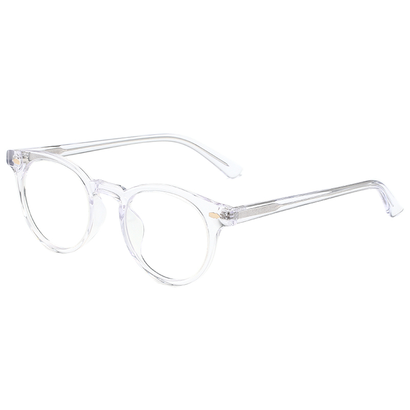 骊佳LJGOOD高端板材眼镜框圆形防蓝光护目眼镜2149·透明框