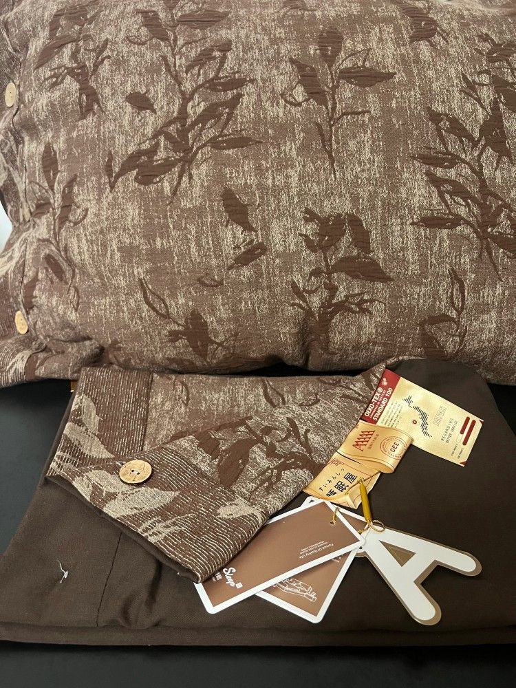 晚森5A汉麻棉色织提花工艺纽扣款一对装·瑞莎