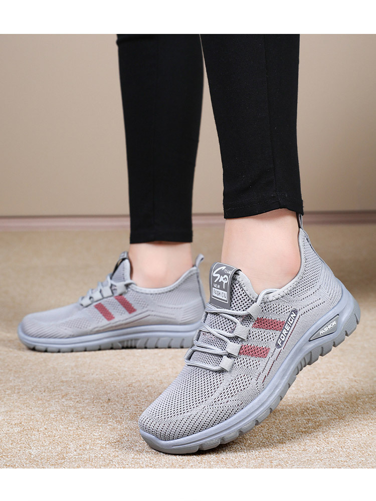 【爆款秒杀】时尚撞色品质耐穿缓震护脚加厚后跟运动鞋·紫色