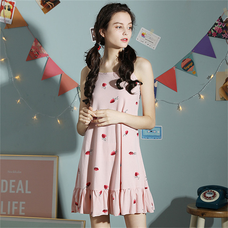女士吊带裙(草莓吊带裙)·藕粉