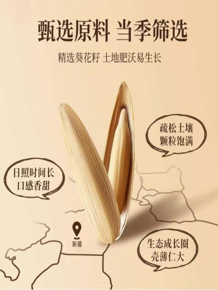 新疆马牙瓜子 共6袋 原味*3袋+五香*3袋 细长瓜子 炒熟白瓜子