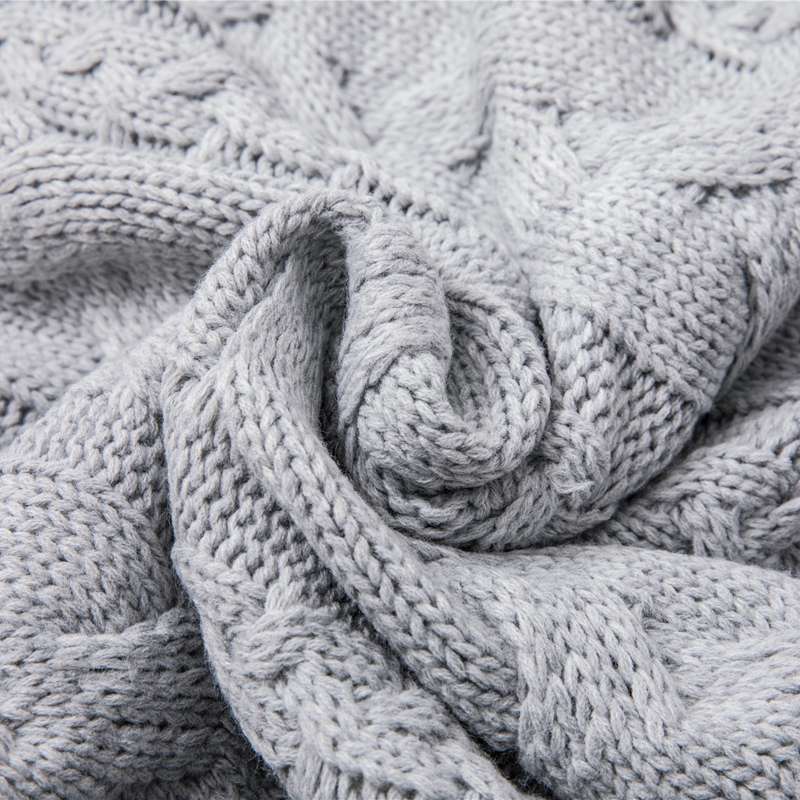 一梦针织羊羔绒艾玛枕套一对装48*74cm·灰色