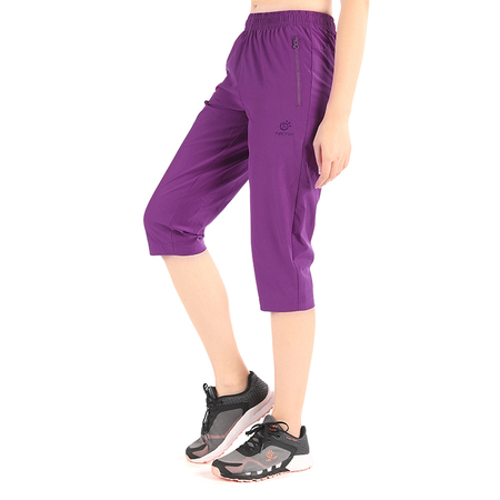 tectop探拓情侣速干七分裤·紫红-女