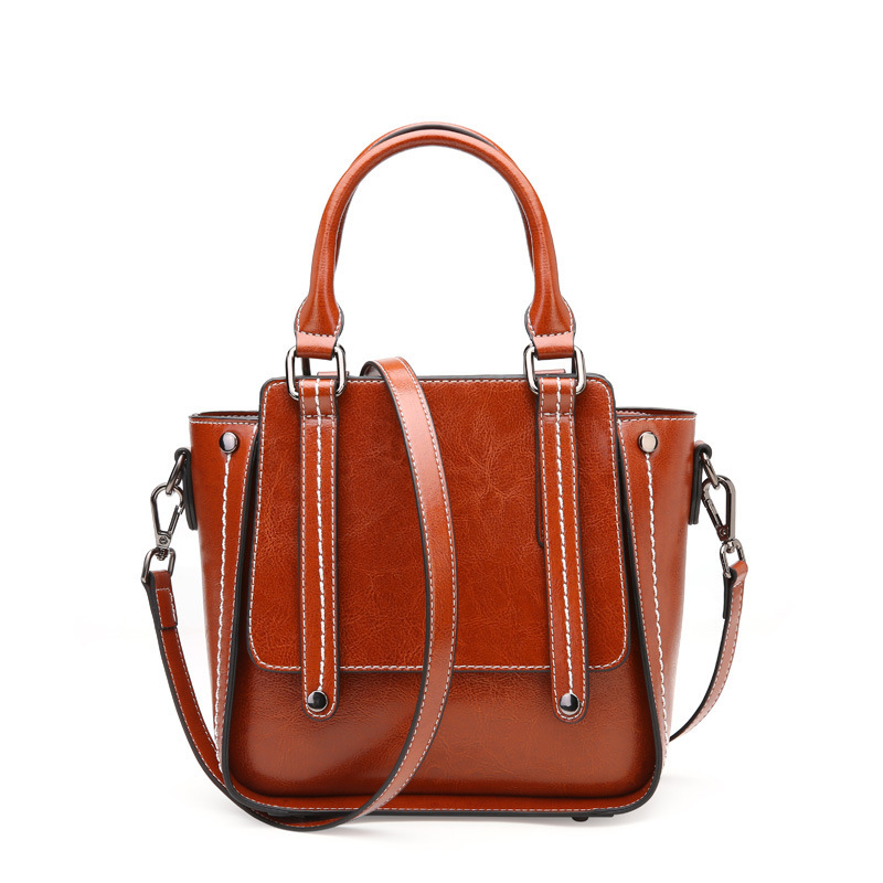 搭歌2019春夏新款牛皮女包欧美时尚风机车包单肩包手提斜挎女610303