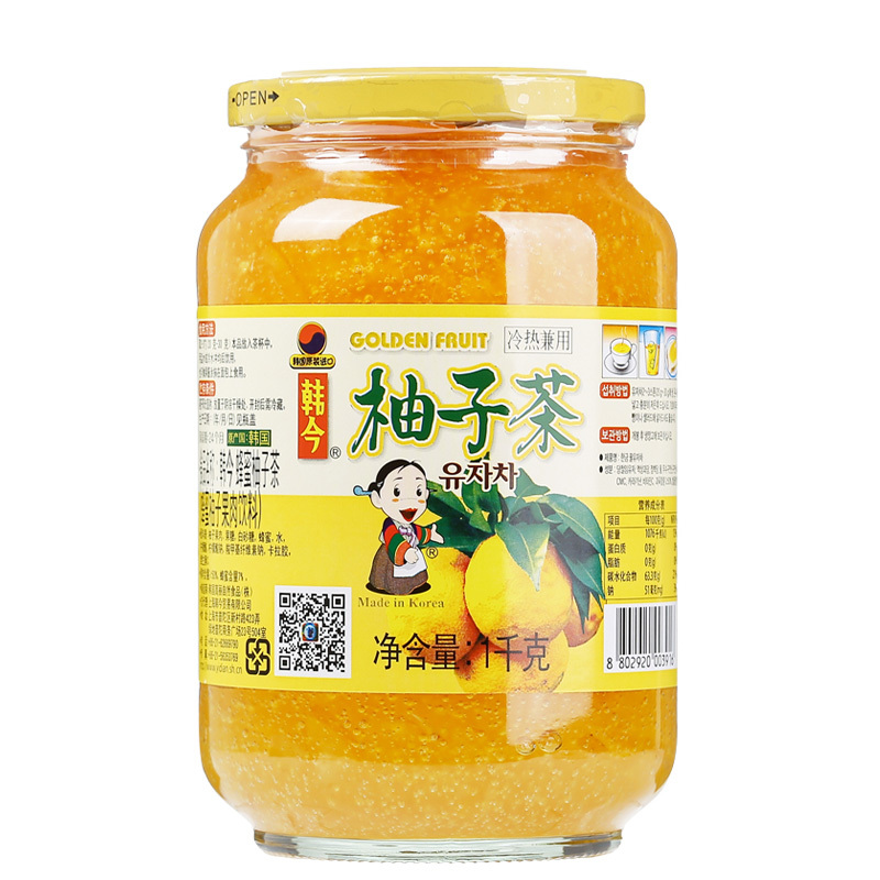 【果肉含量≥一半】韩今蜂蜜柚子茶1kg（韩国进口，多种搭配）