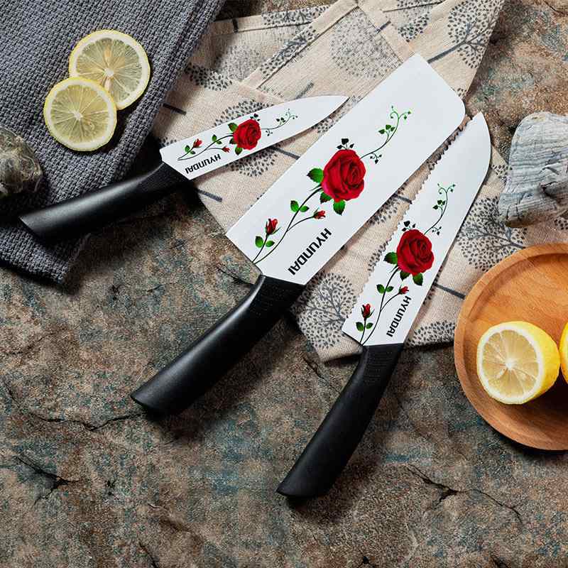 韩国现代玫瑰刀具三件套组