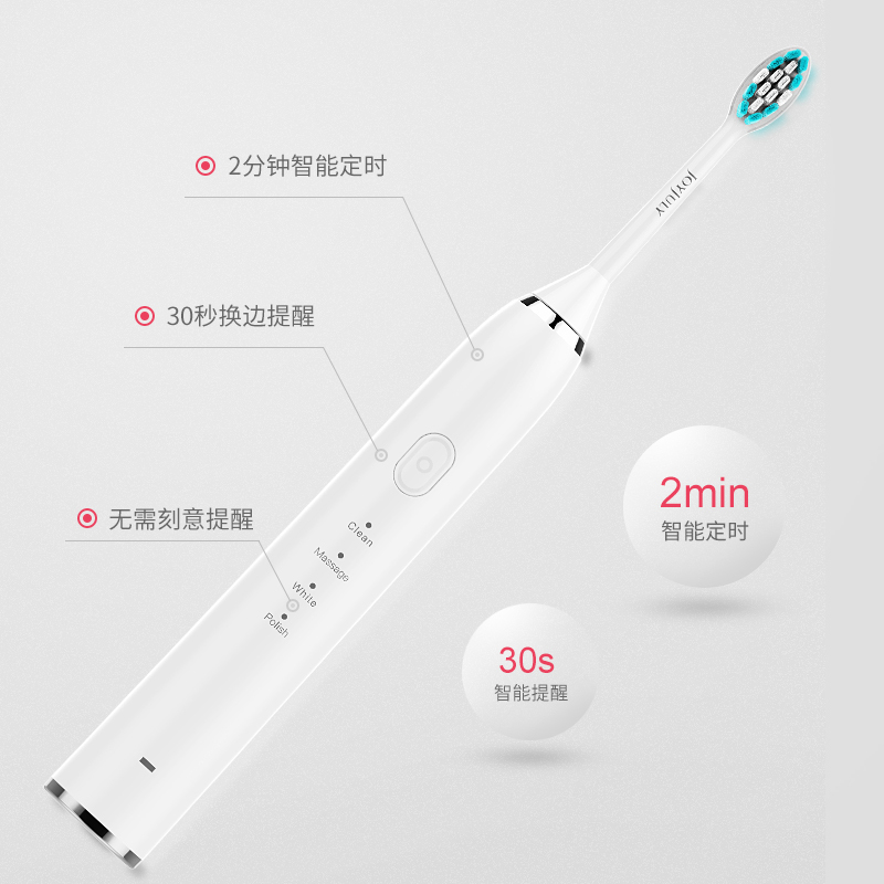 韩国JOYJULY声波电动牙刷D2（珍珠白）ck809