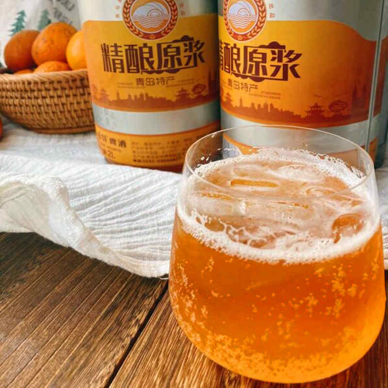 有山有水荷露金特精酿原浆金罐2l2桶