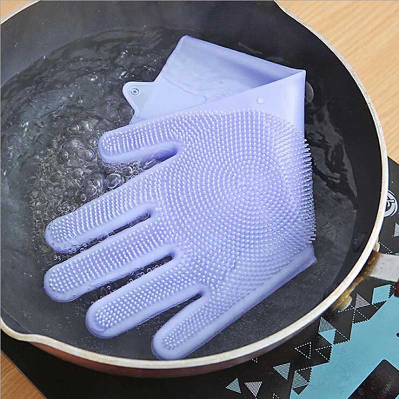 4只多功能魔术手套加长加厚款·蓝色紫色各一