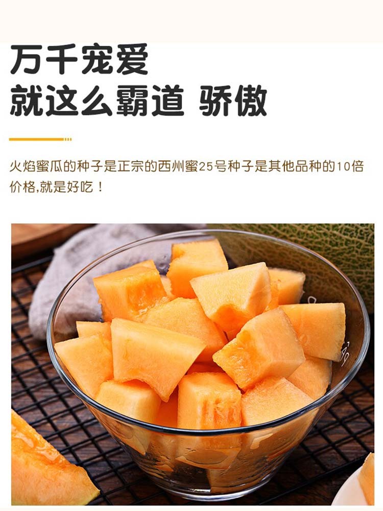 【顺丰快递】正宗新疆哈密瓜7斤 礼盒装 脆甜多汁 皮薄肉厚