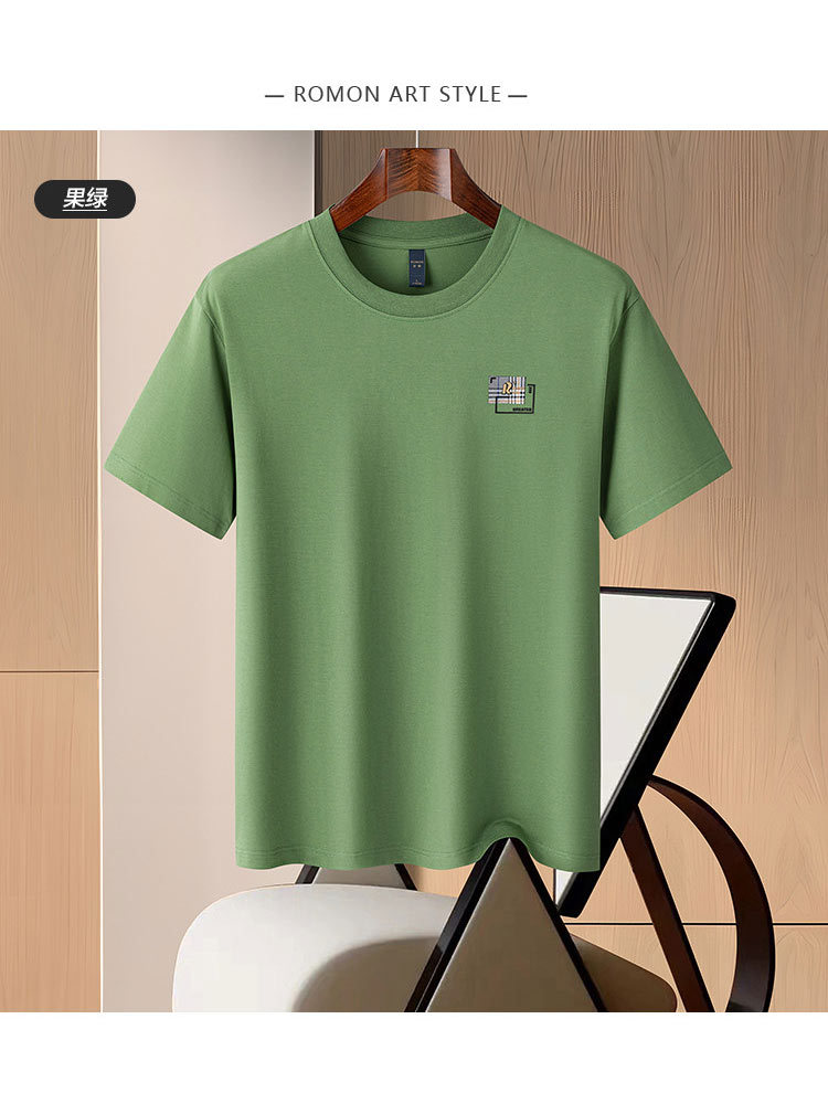 罗蒙男士T恤时尚简约短袖t恤14LP50041·果绿