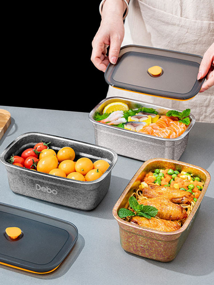 德铂 阿加莎纯钛饭盒1000ml DEP-954·灰色