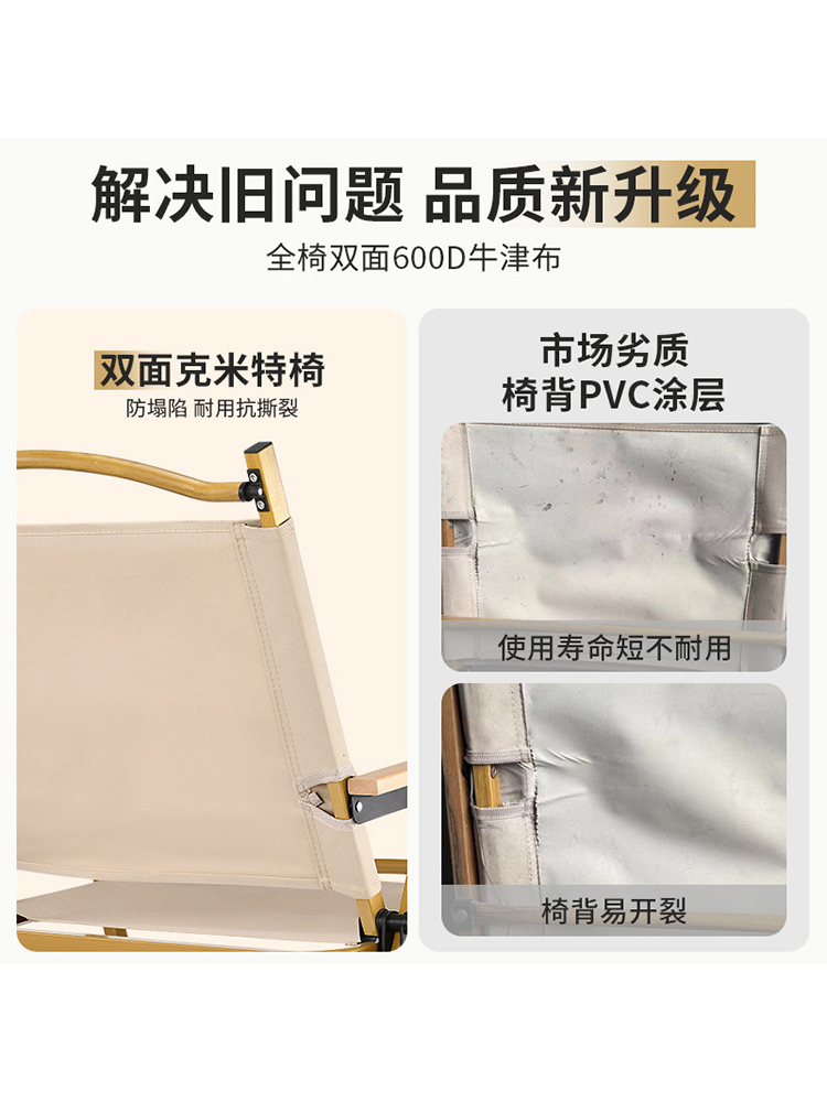 户外克米特椅双面布大号（可折叠）·绿色