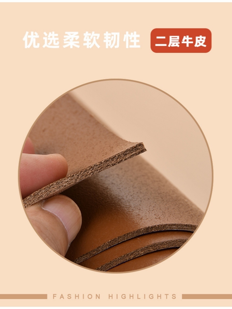 杜鹃鸟牛皮简约装饰腰带35103·卡其色