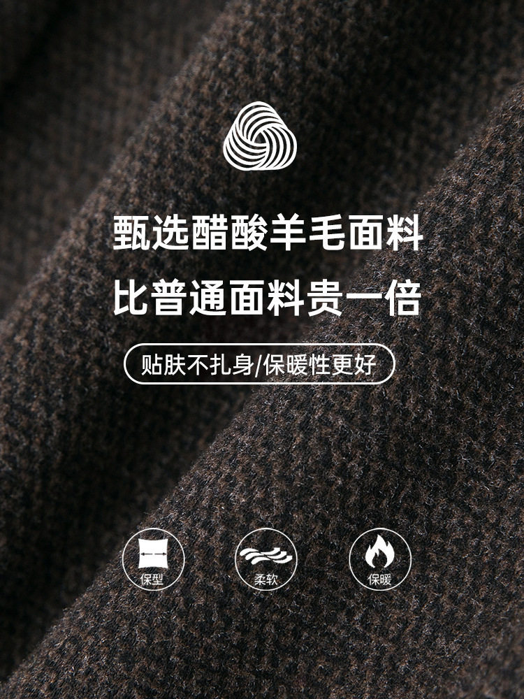 【大牌代工厂出品】和顺圣厚款醋酸羊毛呢阔腿裤2939·灰咖色