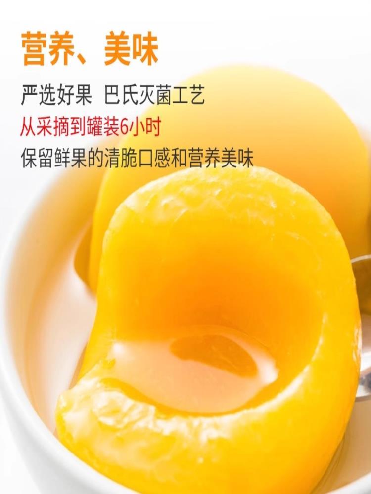 黄桃罐头 425g*6罐 砀山特产 新鲜糖水水果罐头