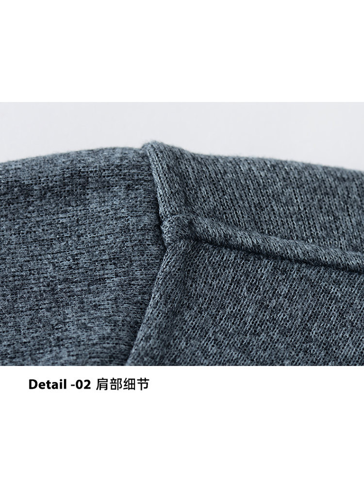【加绒加厚】罗蒙男士针织假两件衬衫秋冬保暖毛衣男S2Z111277·蓝灰